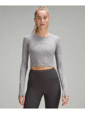 Lululemon Swiftly Tech Cropped Long-Sleeve Shirt 2.0 - Size 8